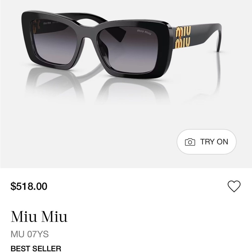 MIU MIU SUNGLASSES $380